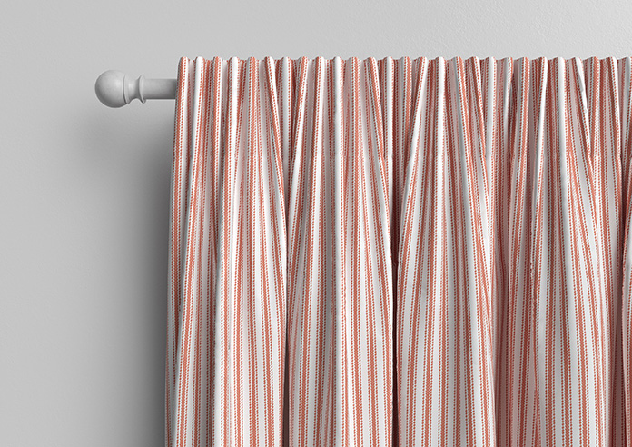 Lace Stripes, Toast Orange - Made to Measure Curtains - Image 10